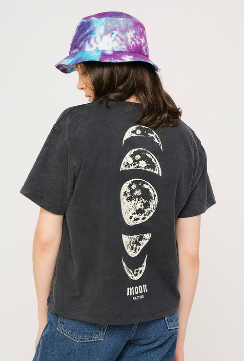 Camiseta Tie-dye Moon Negra