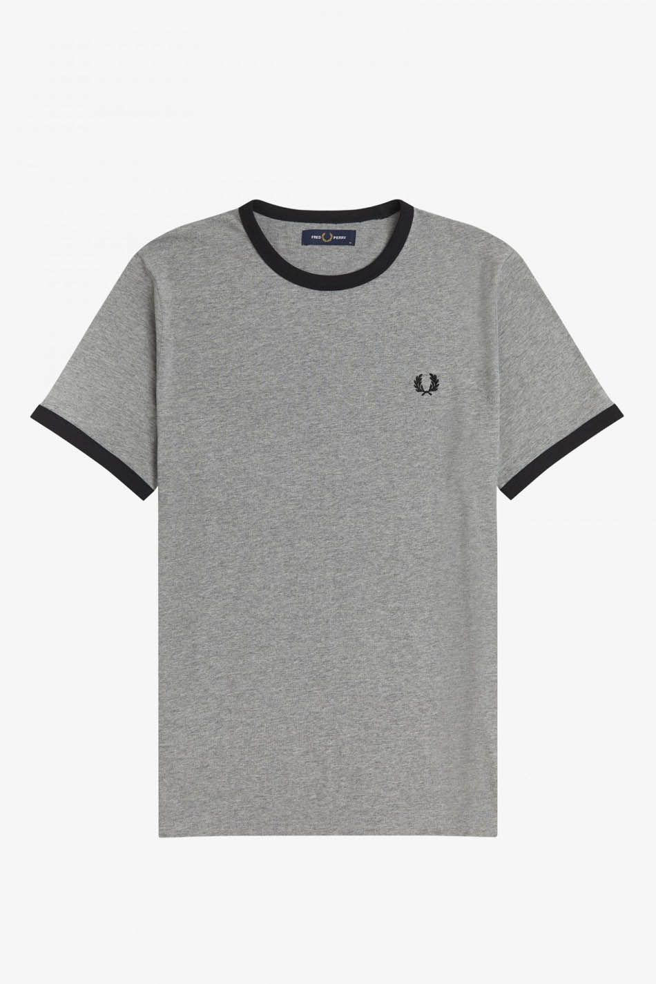 Camiseta Fred Perry Ringer Gris / Negro