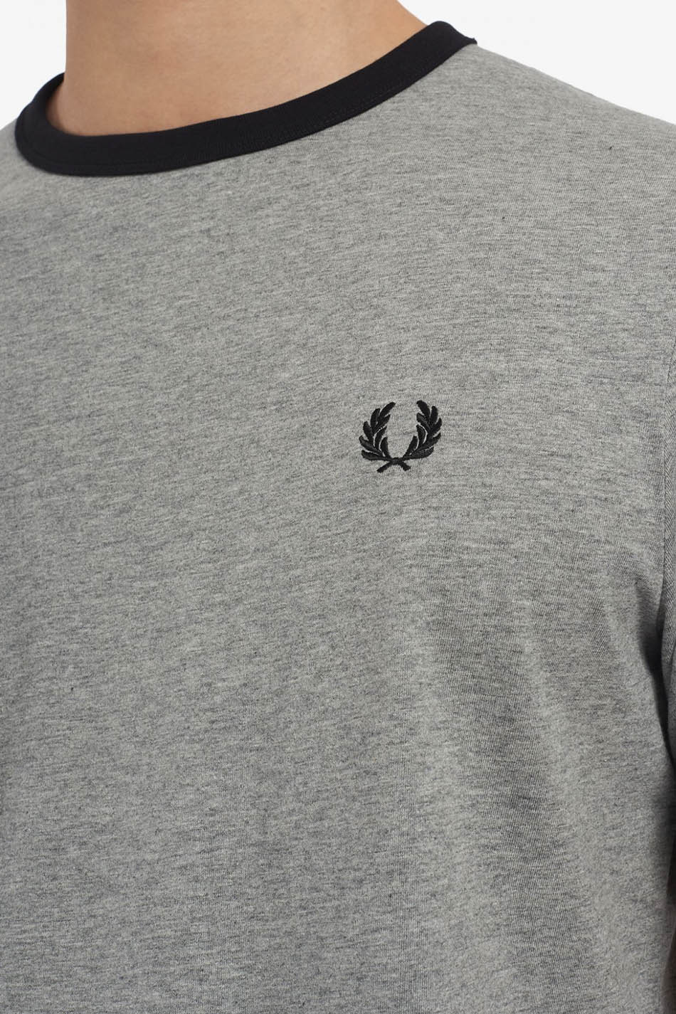 Camiseta Fred Perry Ringer Gris / Negro
