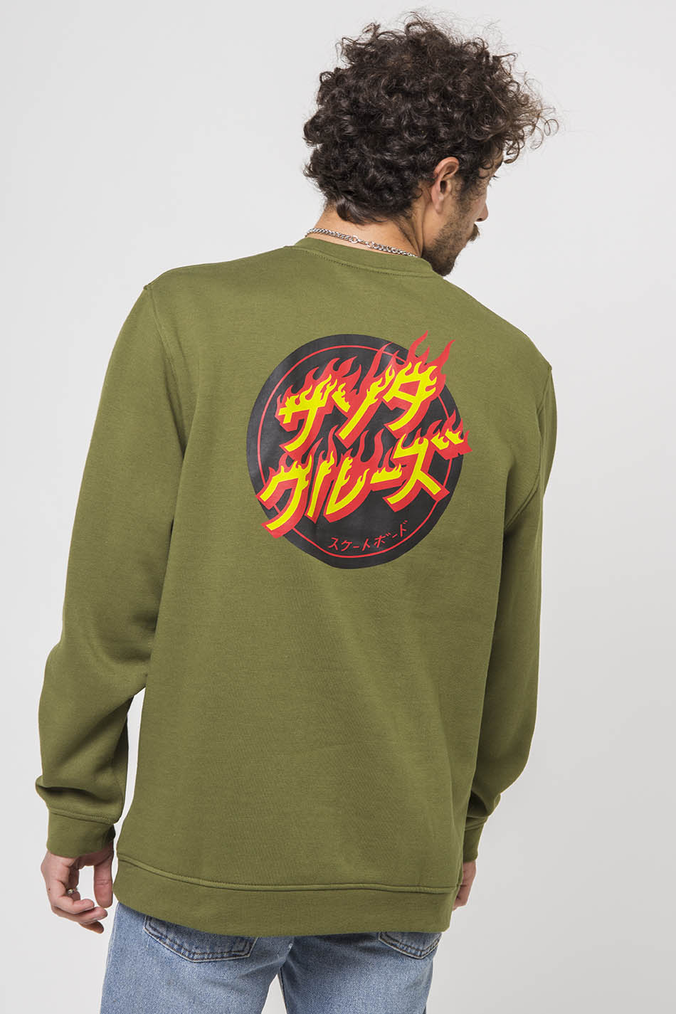 Sudadera Santa Cruz Flaming Japanese Dot