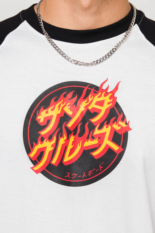 T-shirt Santa Cruz Flaming Japanese Dot