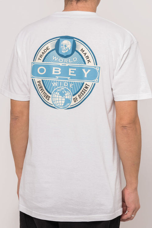 White Obey Purveyors Of Dissent T-shirt