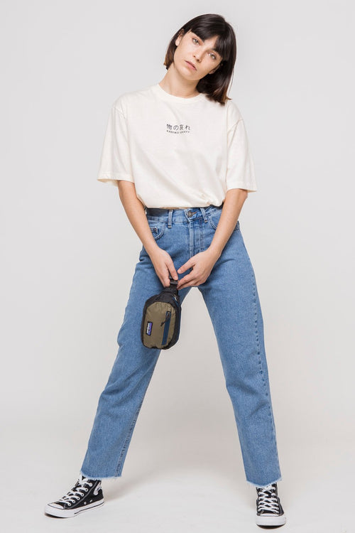 Cropped Straight Denim Trousers