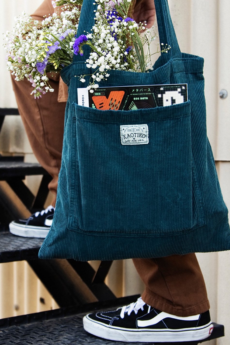 Tote Bag Corduroy Jade