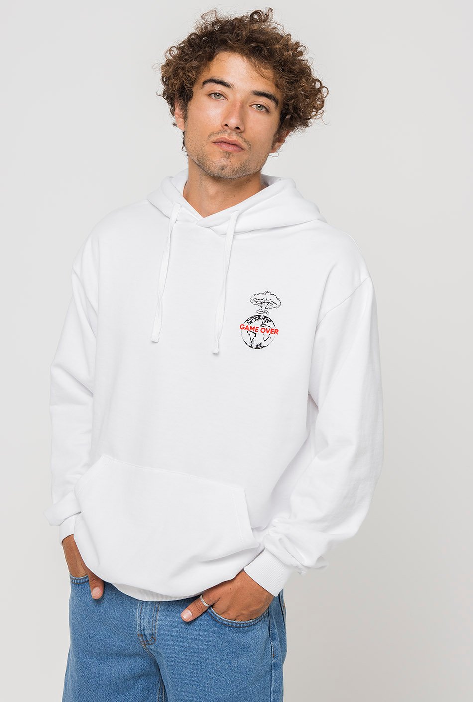 Game Over white hoodie