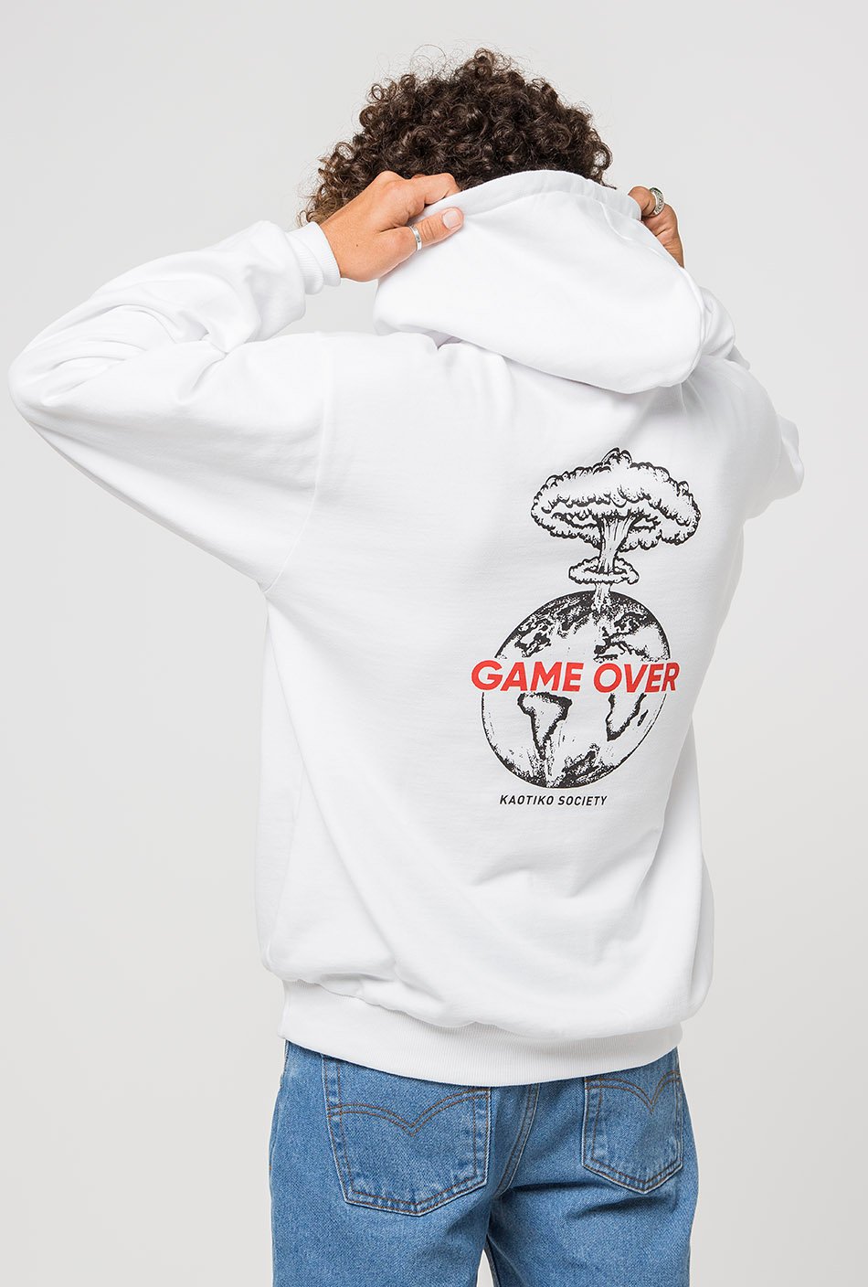 Game Over white hoodie