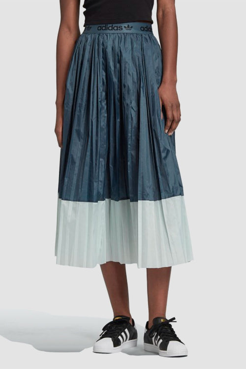 Falda Adidas Pleated Skirt Azul Legado