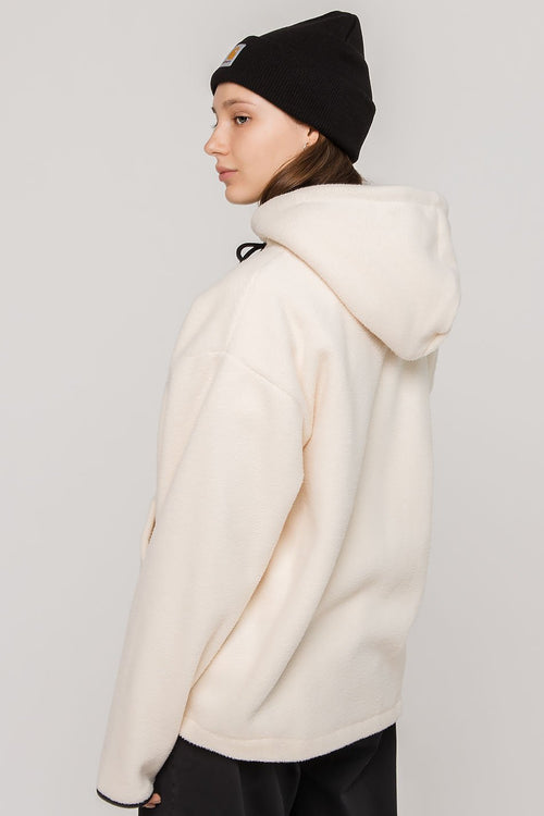 Polar-Fleece Pullover in Elfenbeinweiß