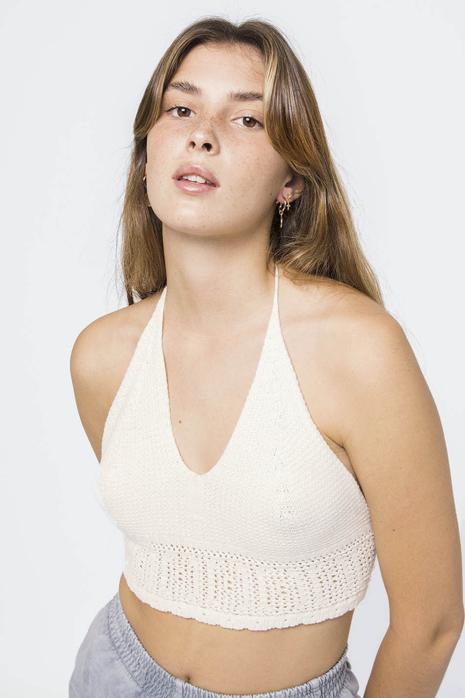 Menorca strappy crochet top