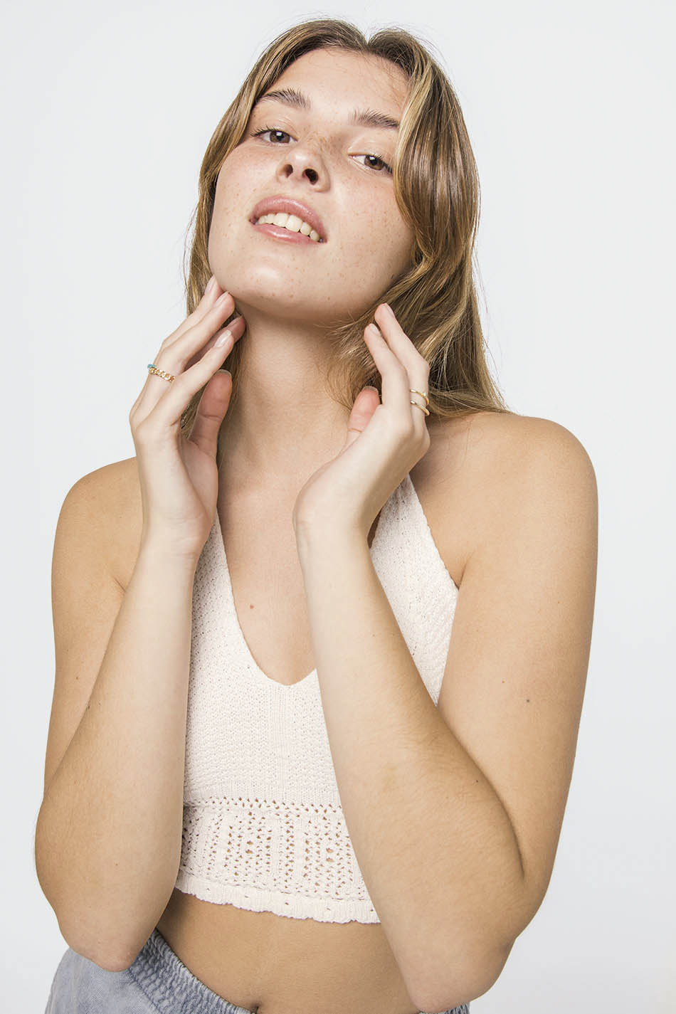 Menorca strappy crochet top