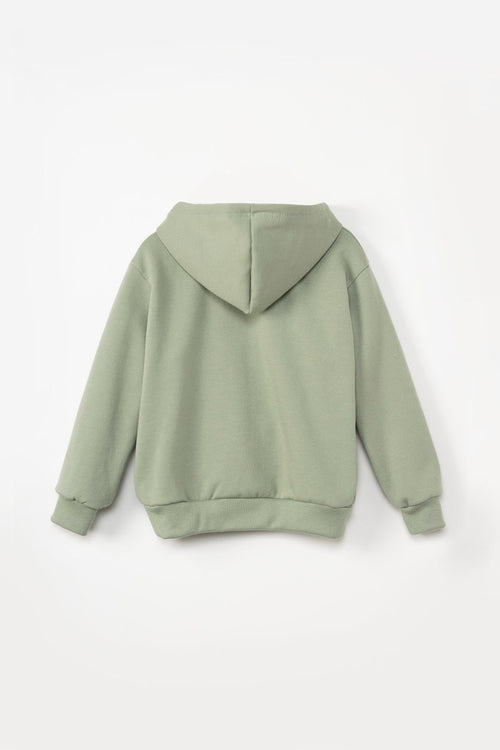 Basic Fresh Green Hoodie Kid