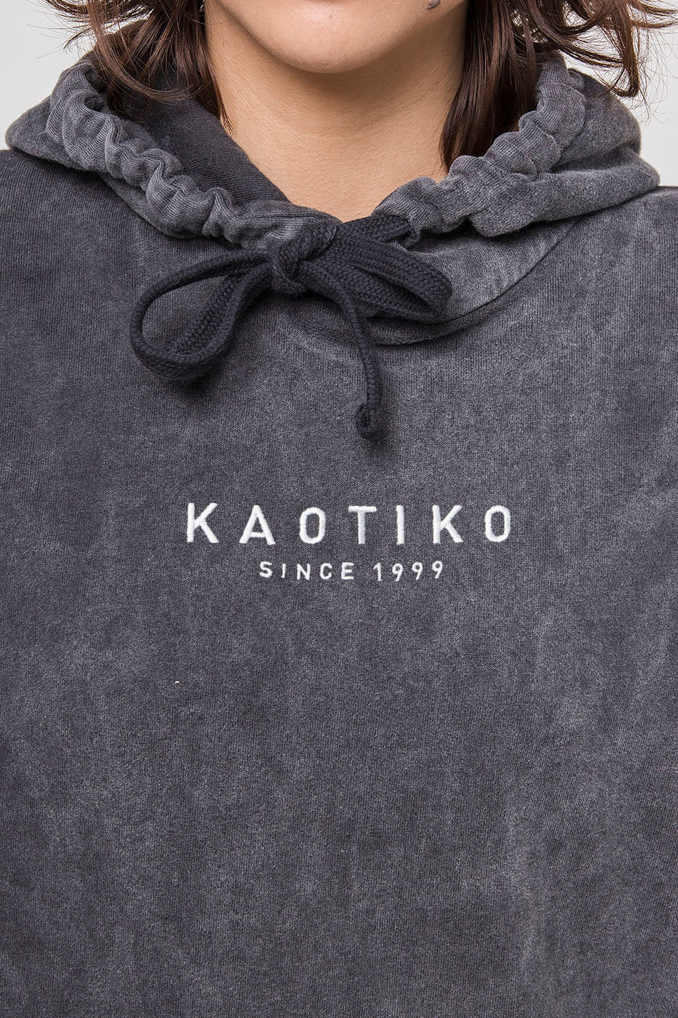 Sudadera Capucha Black Washed