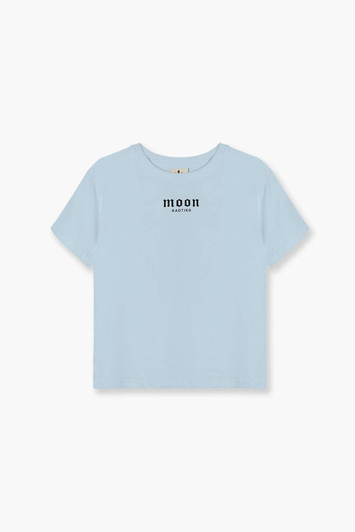 T-Shirt Moon Hellblau