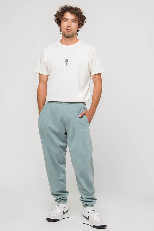 Washed Green Water Trousers