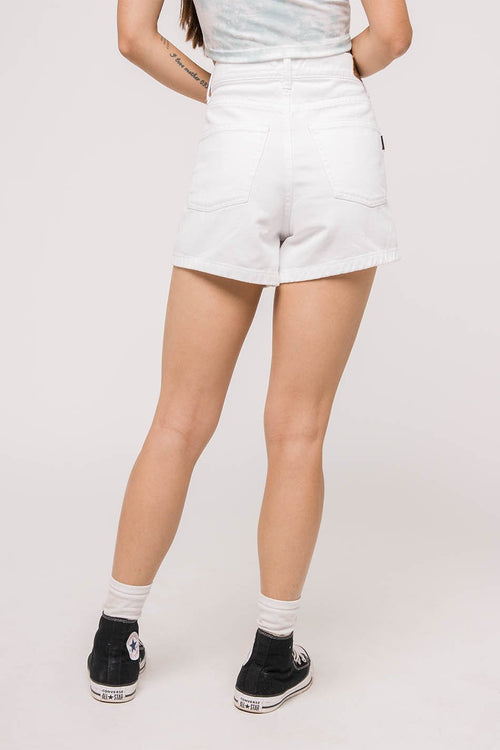 Weiße Retro-Shorts
