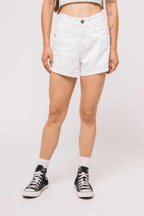 Weiße Retro-Shorts