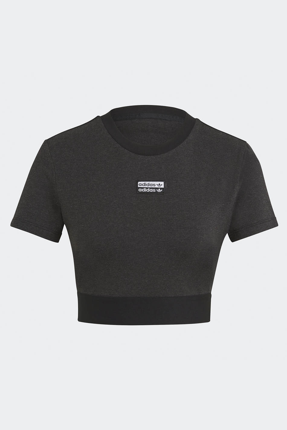 Camiseta Adidas Cropped Black Melange