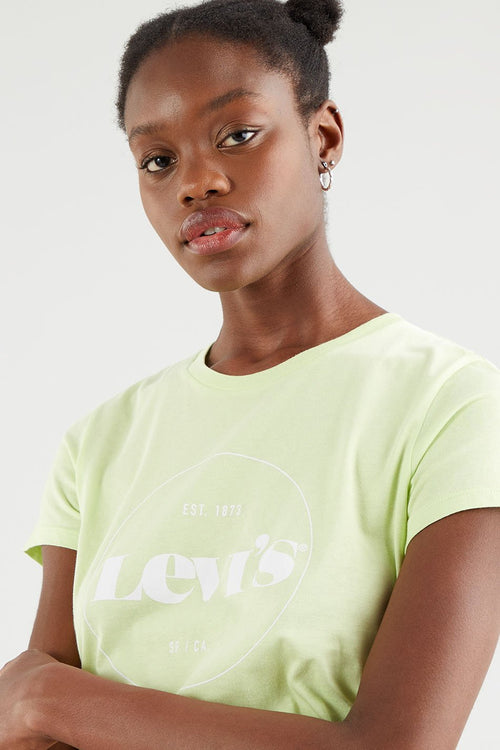 T-shirt Levi's The Perfect Circle Logo Shadow Citron vert
