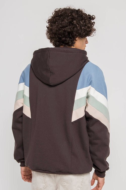 Sudadera Capucha Ewan Gris/Azul/Marfil/Verde