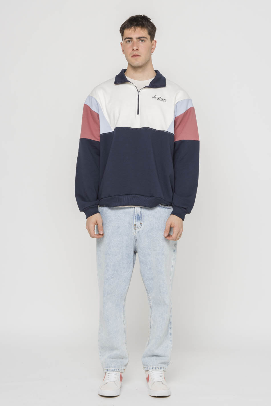 Sudadera Colin Marino/ Baby Blue/ Granate