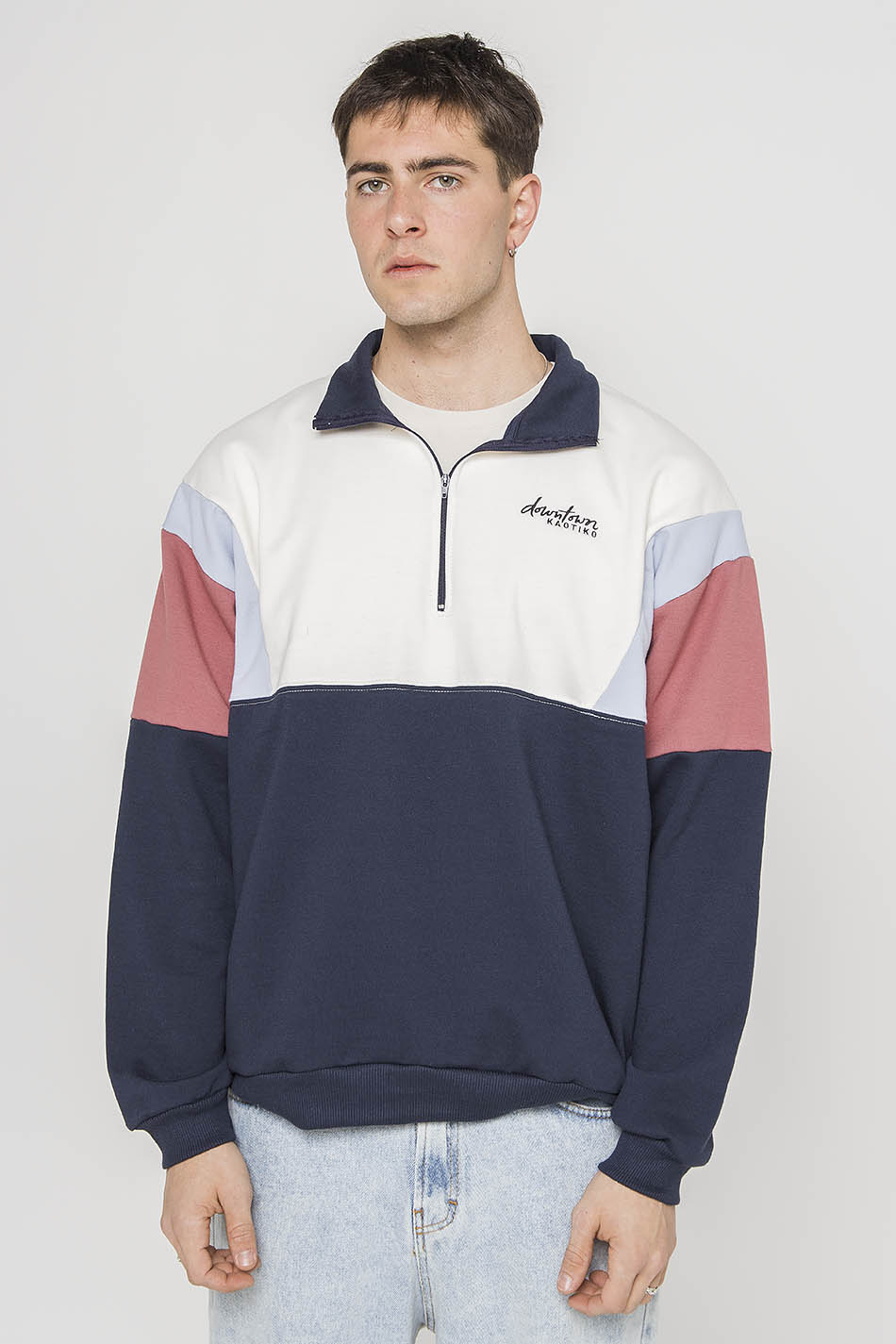 Sudadera Colin Marino/ Baby Blue/ Granate