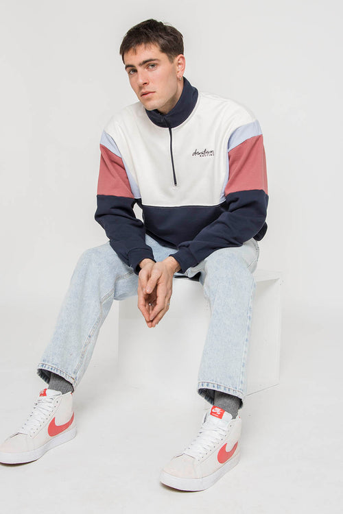 Sudadera Colin Marino/ Baby Blue/ Granate