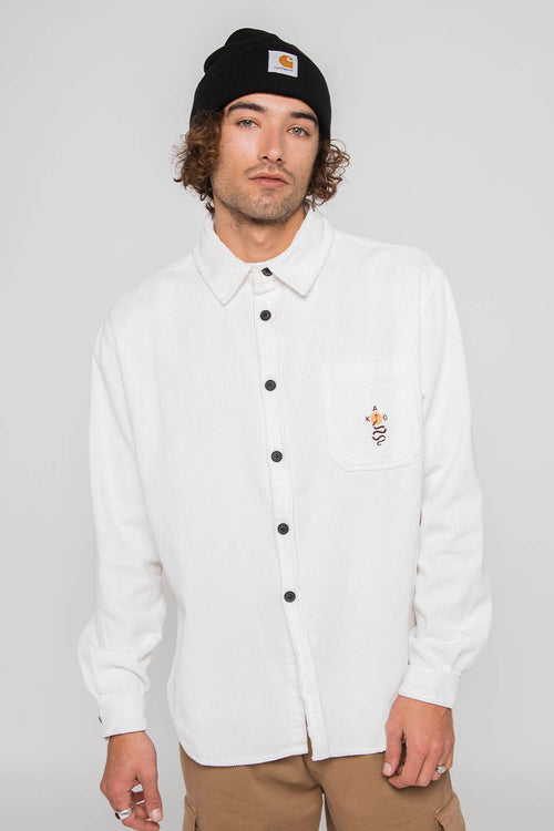 Camisa Corduroy Snake Marfil