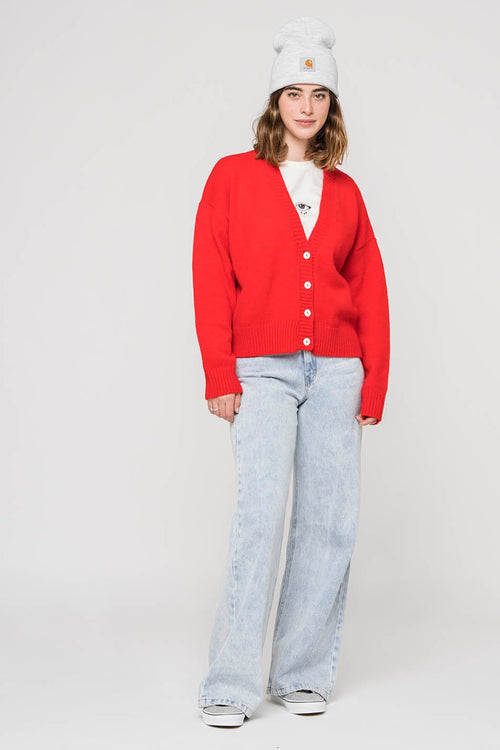 Cardigan Rojo