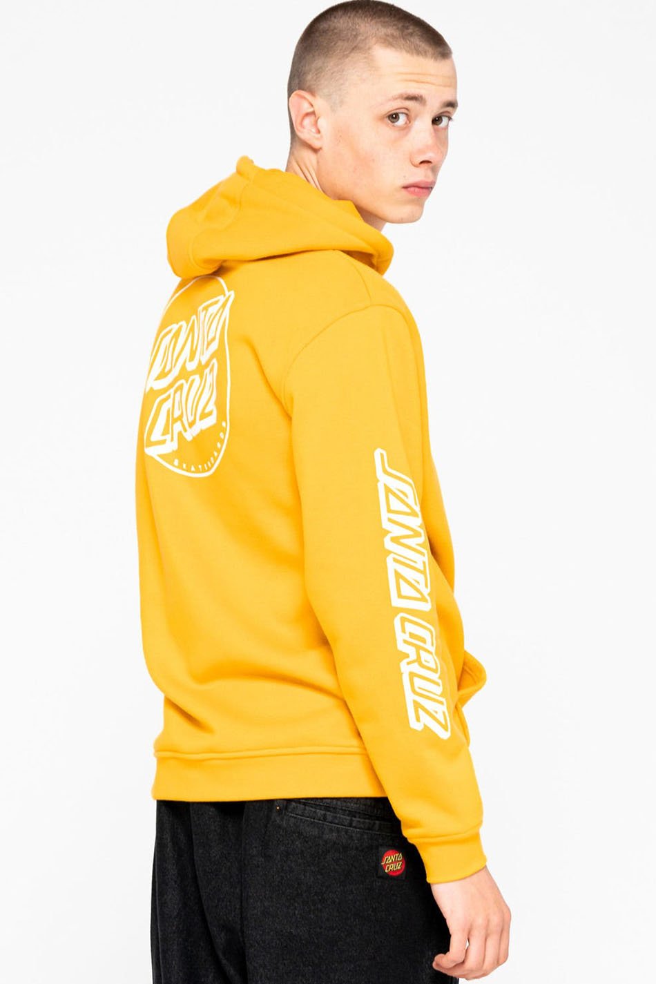 Sudadera Santa Cruz Hood Opus Dot Stripe Mustard