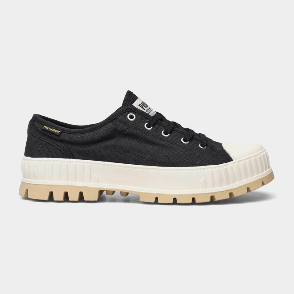Black / Marshmallow Palladium Pallashock Trainers