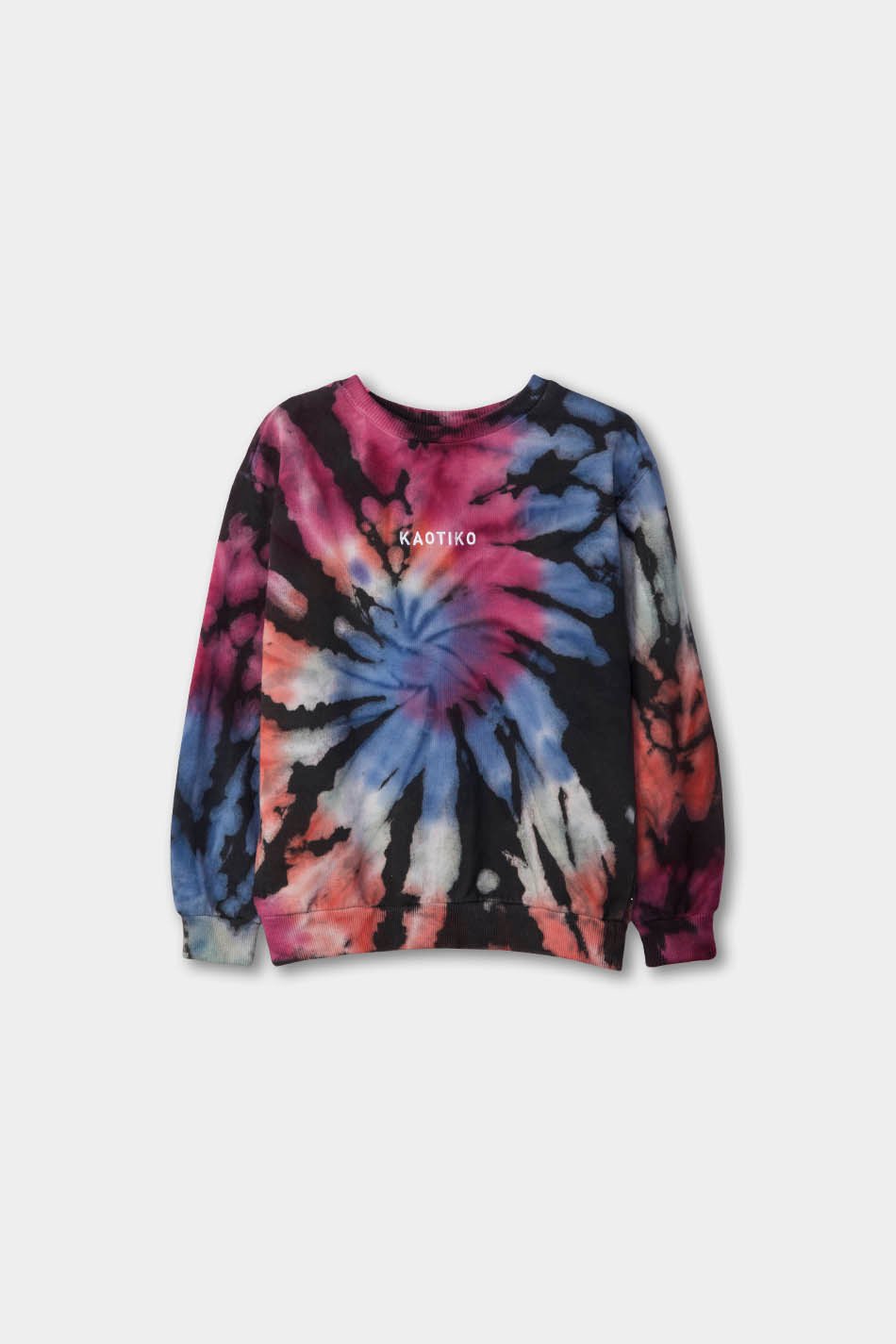 Garnet / Black Tie Dye Spiral Sweatshirt