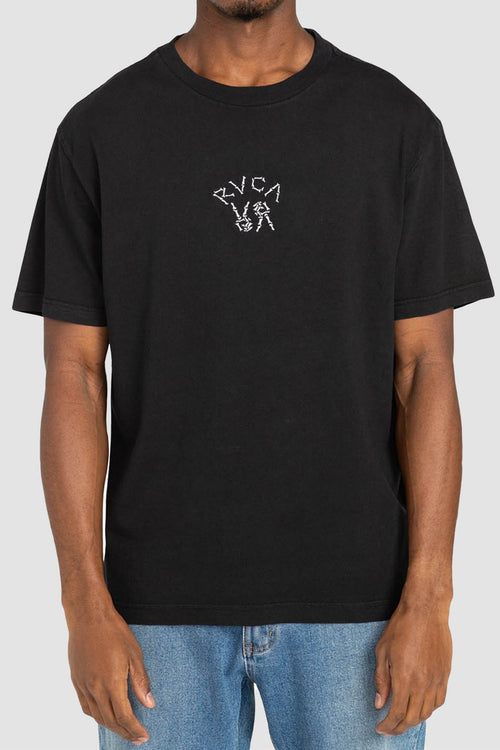 Black RVCA Peace Bones T-shirt