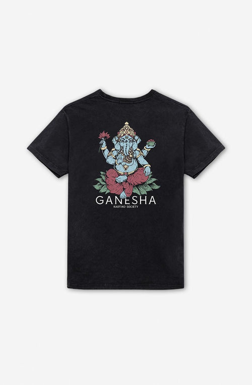 Camiseta Washed Ganesha Black
