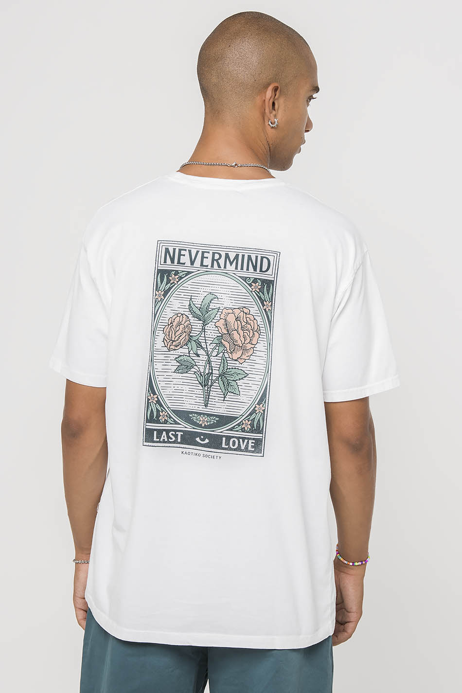 Camiseta Washed Nevermind Blanca