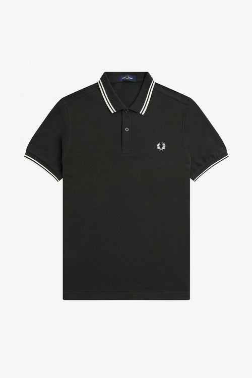 Polo Fred Perry Blanc/Noir
