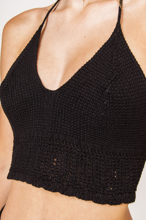 Top Crochet Menorca Black