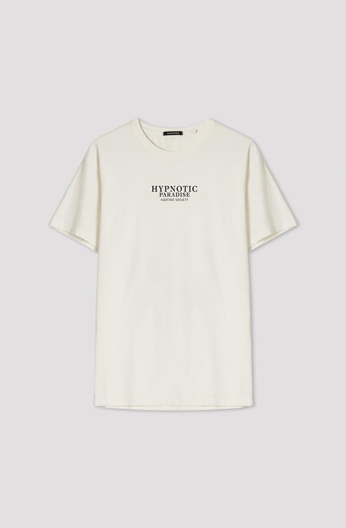 Camiseta Washed Hypnotic Garden Ivory