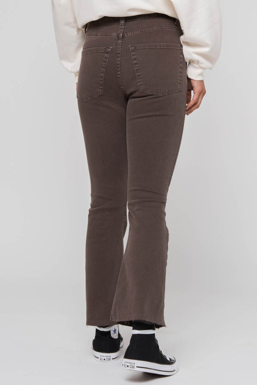 Brown Kick Flare Trousers