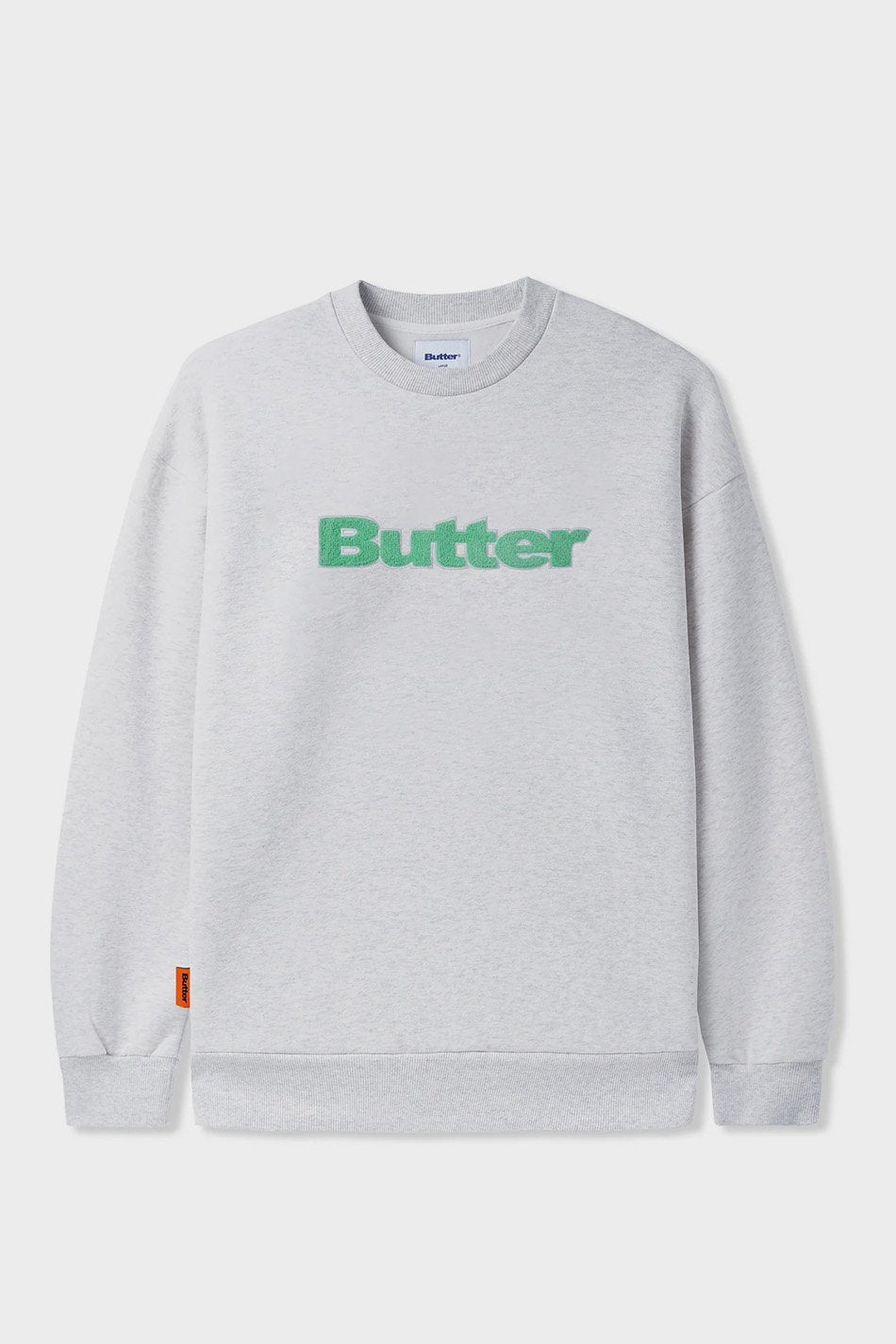 Sudadera Butter Goods Chenille Applique Crew Ash Grey Kaotiko BCN