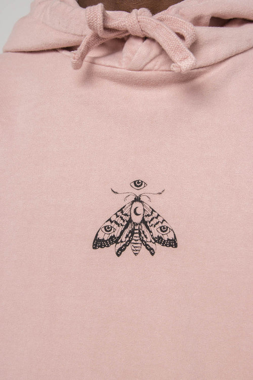 Sweatshirt Washed Moth Pale Pink