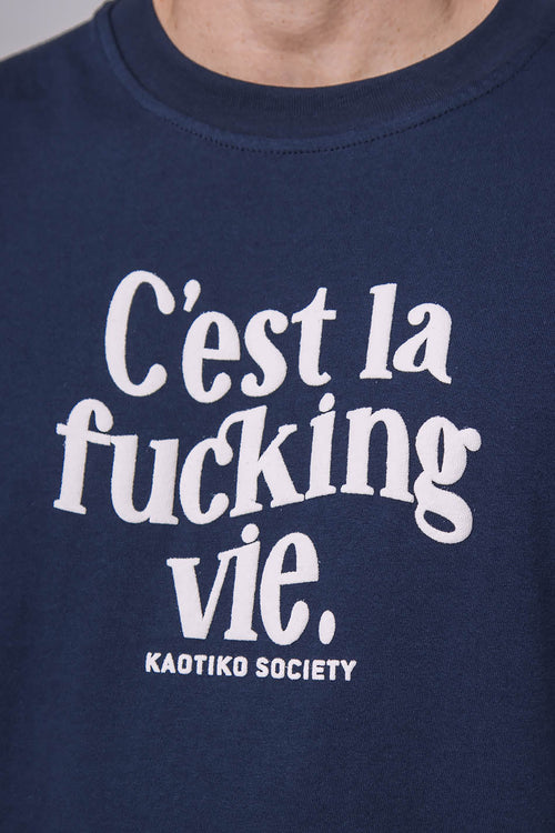 Camiseta C'est La Vie Navy