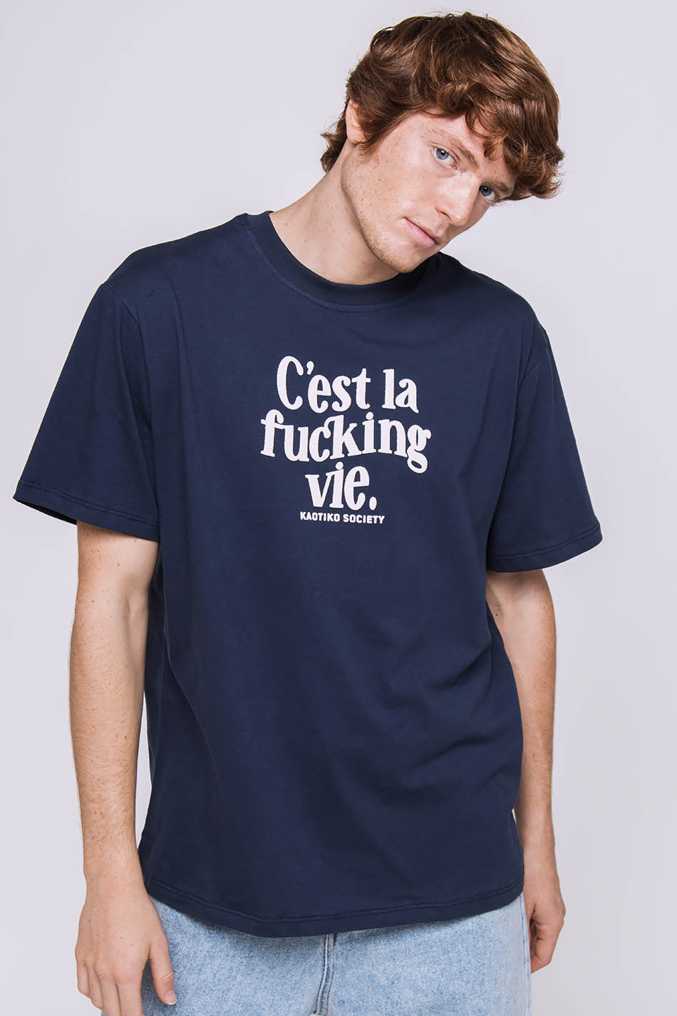 Navy C'est La Vie T-Shirt