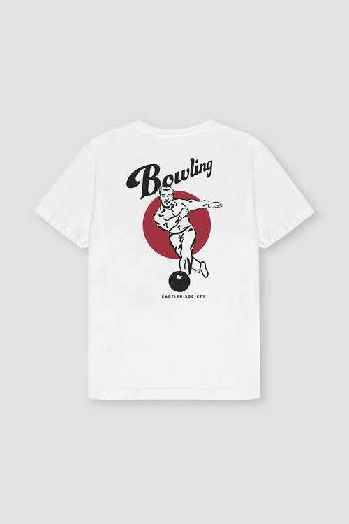 White Bowling Washed T-Shirt