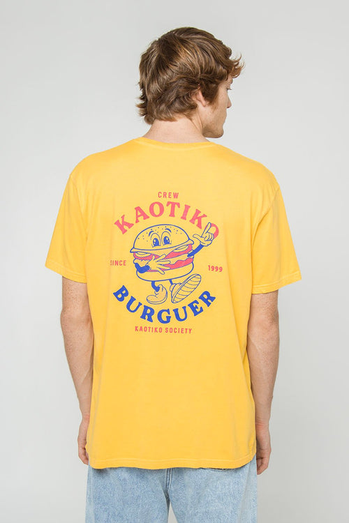 Camiseta Washed Burguer Amarillo