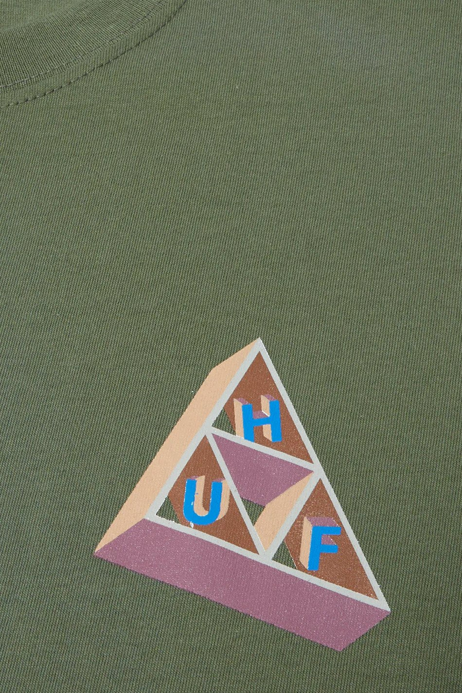 Camiseta Huf Based Triple Triangle Olive