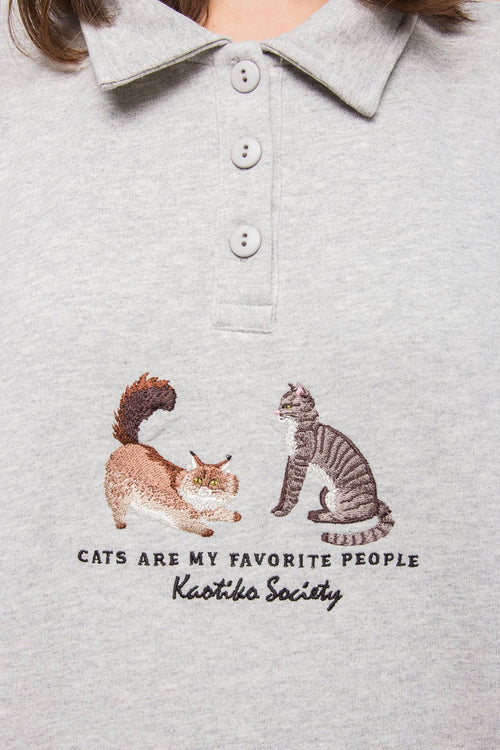 Cats Sweatshirt Grey