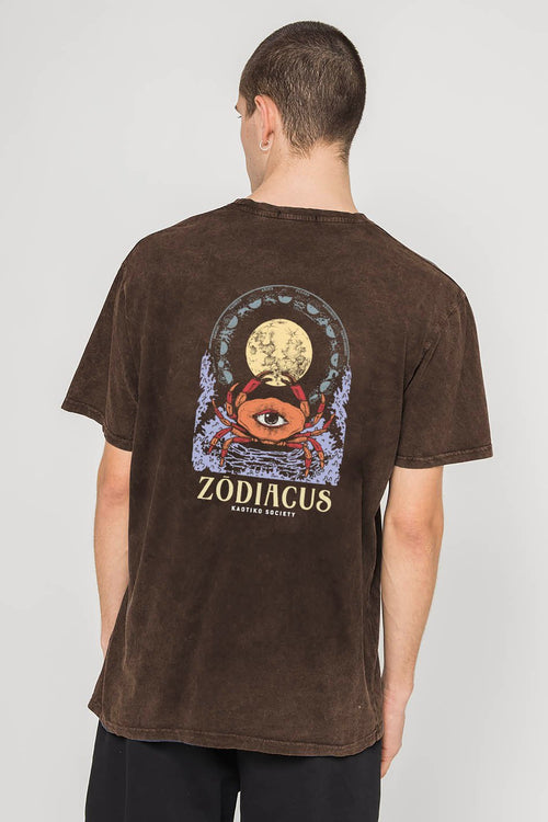 Camiseta Washed Zodiacus Brown