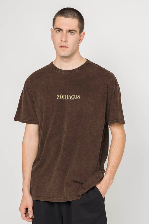 Camiseta Washed Zodiacus Brown