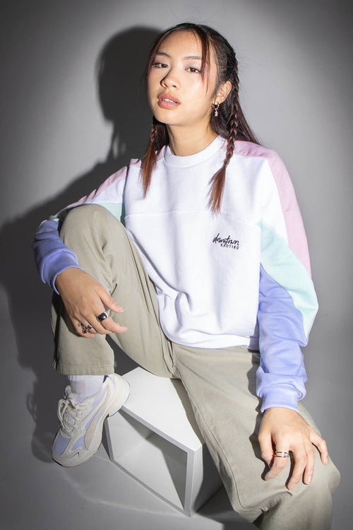 Sudadera Elina White/Rosat/Green/Grape