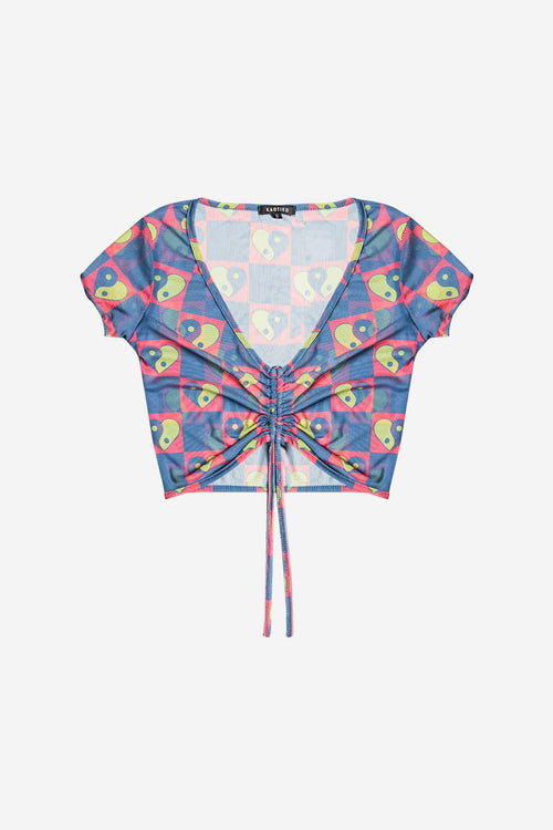 Top Tul Fluor Heart